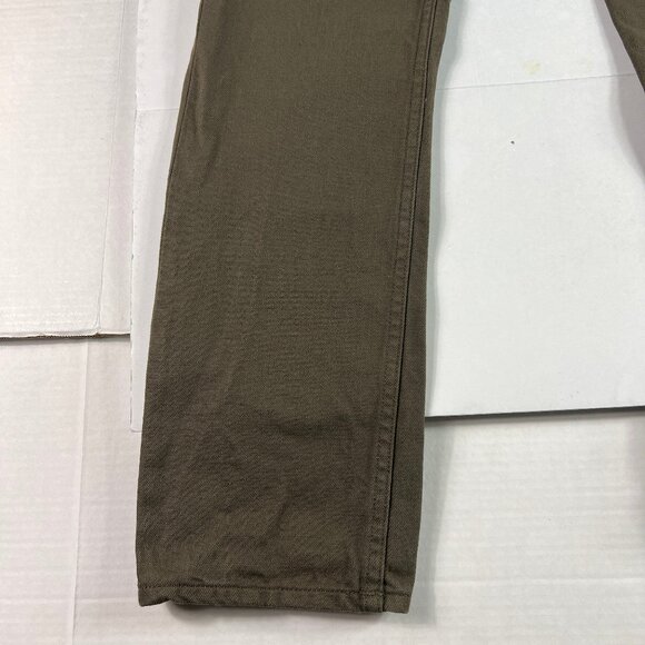 Gustin Jeans Men 28x32* 567 Slim Straight Army Green Faded Selvedge Denim Tag 31 - Picture 4 of 16